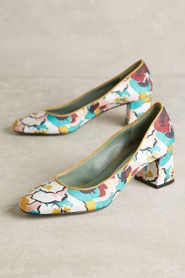 Paola D'arcano Violet Heels Violet Floral