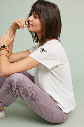 Chino By Anthropologie Relaxed Embroidered Chino Pants