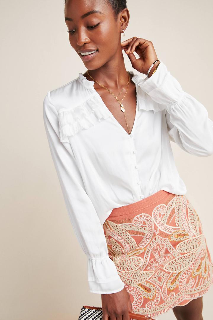 Paige Anguilla Ruffled Blouse