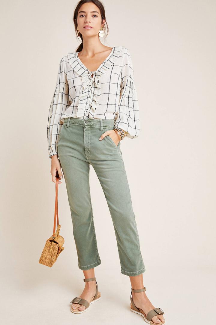 Amo Ultra High-rise Straight Cropped Trousers