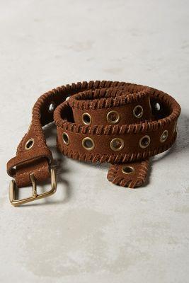 Anthropologie Stitched Eyelet Belt
