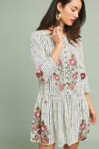 Akemi + Kin Pansy Embroidered Drop-waist Dress