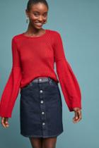 Levi's Embroidered Button-front Denim Skirt