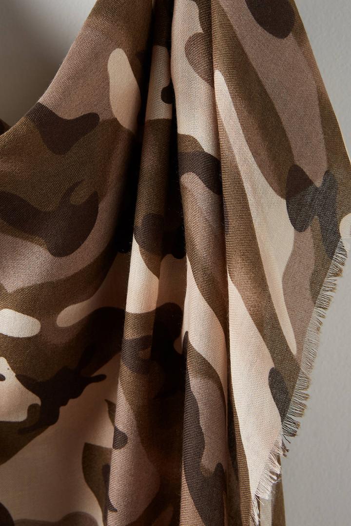 Anthropologie Cozy Camo Scarf