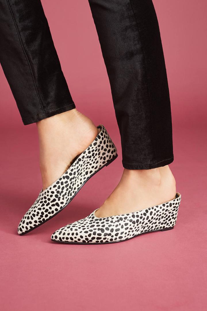 Huma Blanco Alfonsina Cheetah Wedge Slides