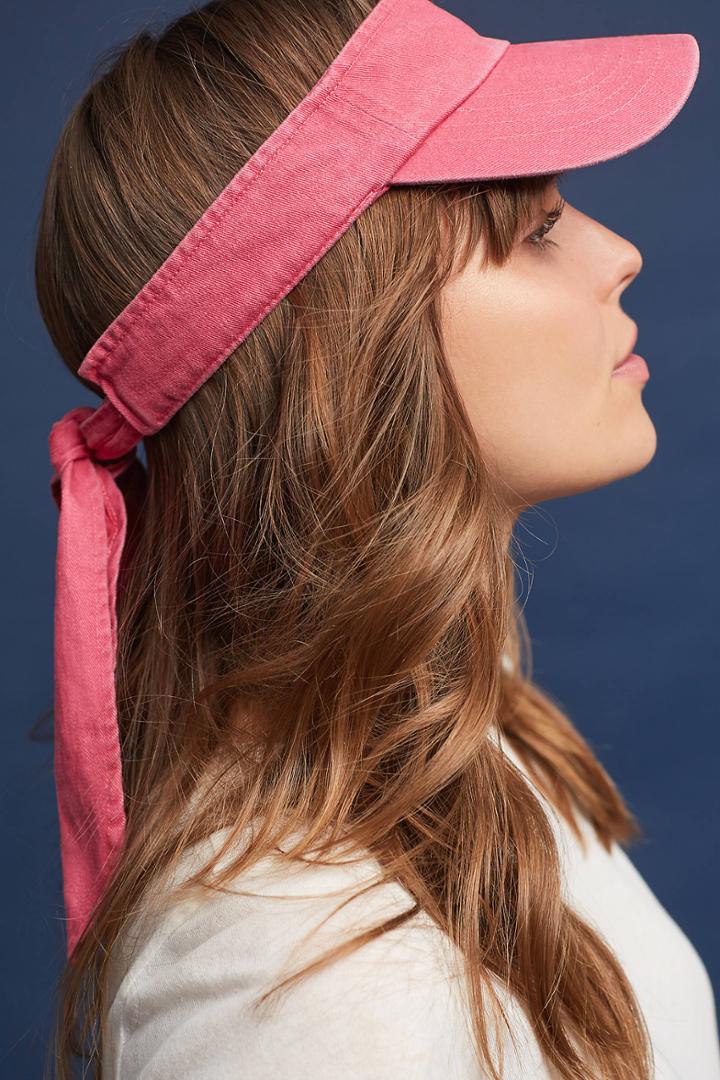 Anthropologie Kelyn Canvas Visor