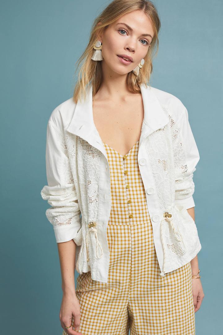 Anthropologie Eyelet Anorak