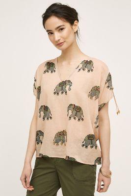 Essentiel Antwerp Embroidered Pachyderm Top