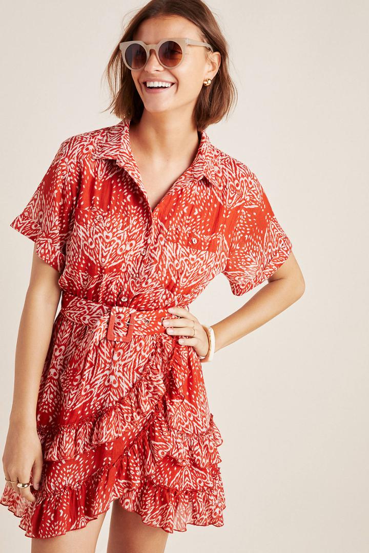 Steele Melbourne Ruffled Shirtdress