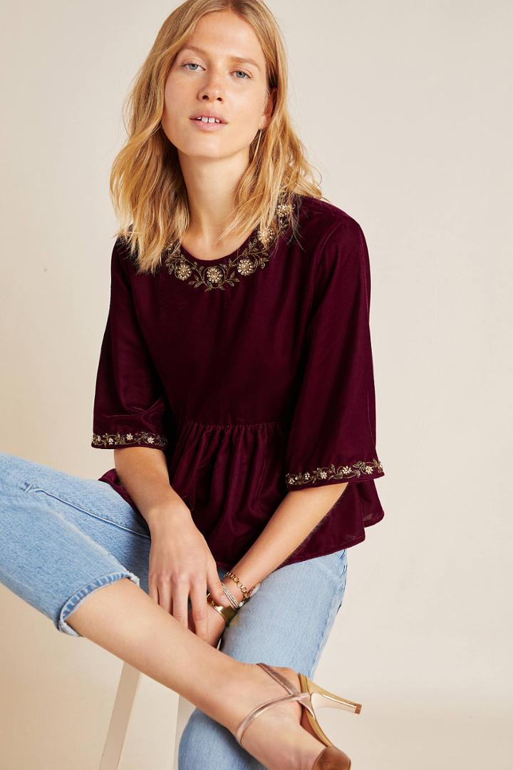 Kavita Bhartia Mayelle Embroidered Babydoll Blouse