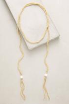 Anthropologie Pearled Wrap Necklace
