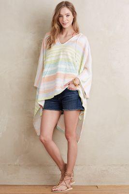 Mara Hoffman Hooded Surf Stripe Poncho