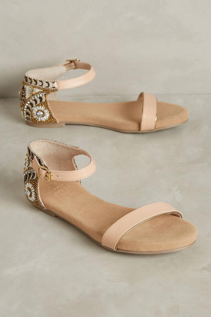 Ne Quittez Pas Beaded Sandals