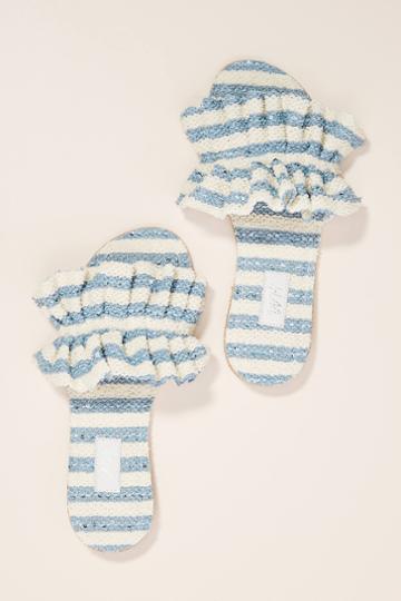 Via Vela 14 Dalia Ruffled Slide Sandals