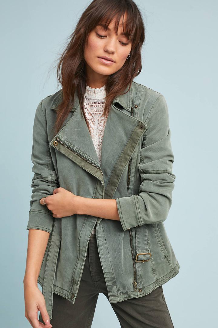 Anthropologie Everyday Belted Moto Jacket