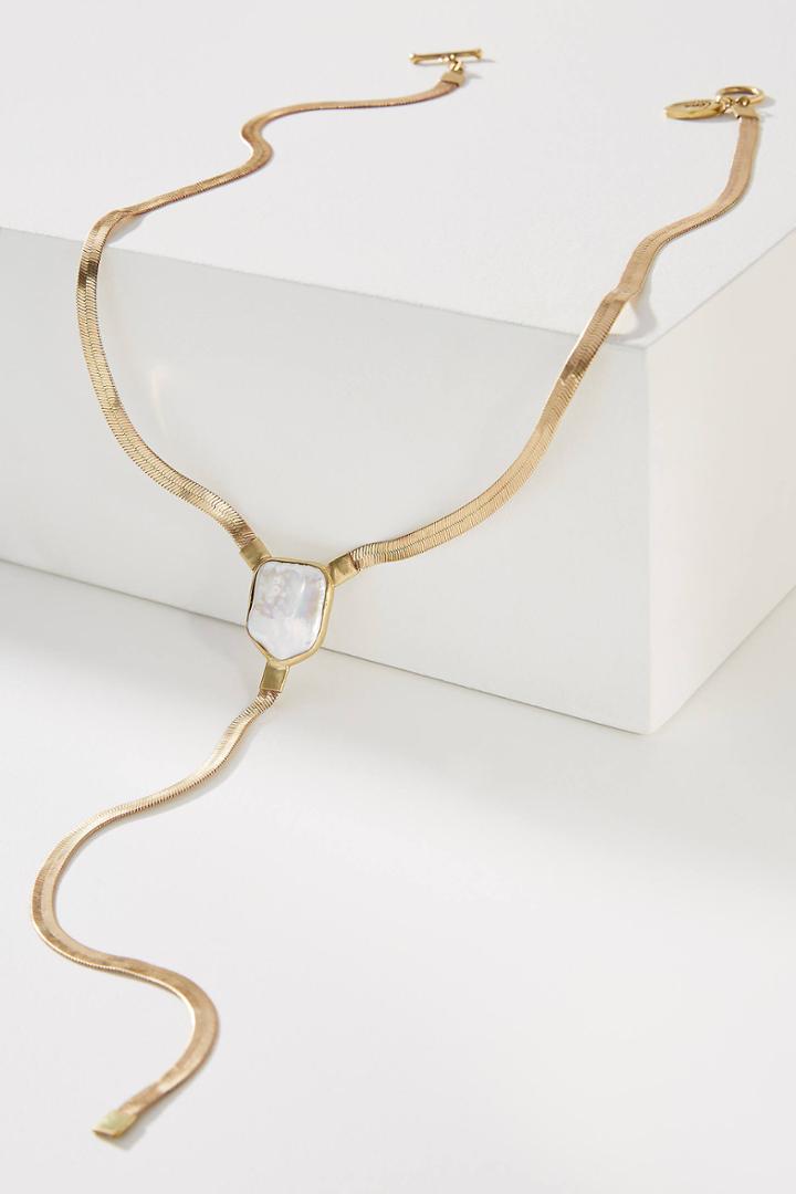 Lena Bernard Pearl Bolo Necklace