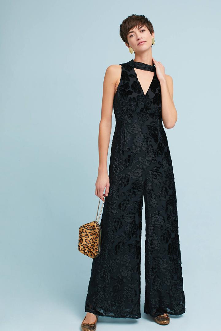 Maeve Laurette Velvet Jumpsuit