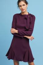 Shoshanna Ruffled Tie-neck Dress