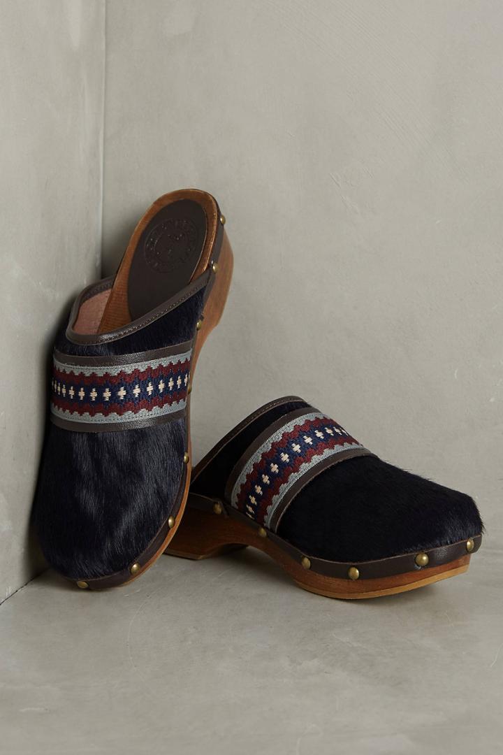 Penelope Chilvers Braided Pony Hair Clogs
