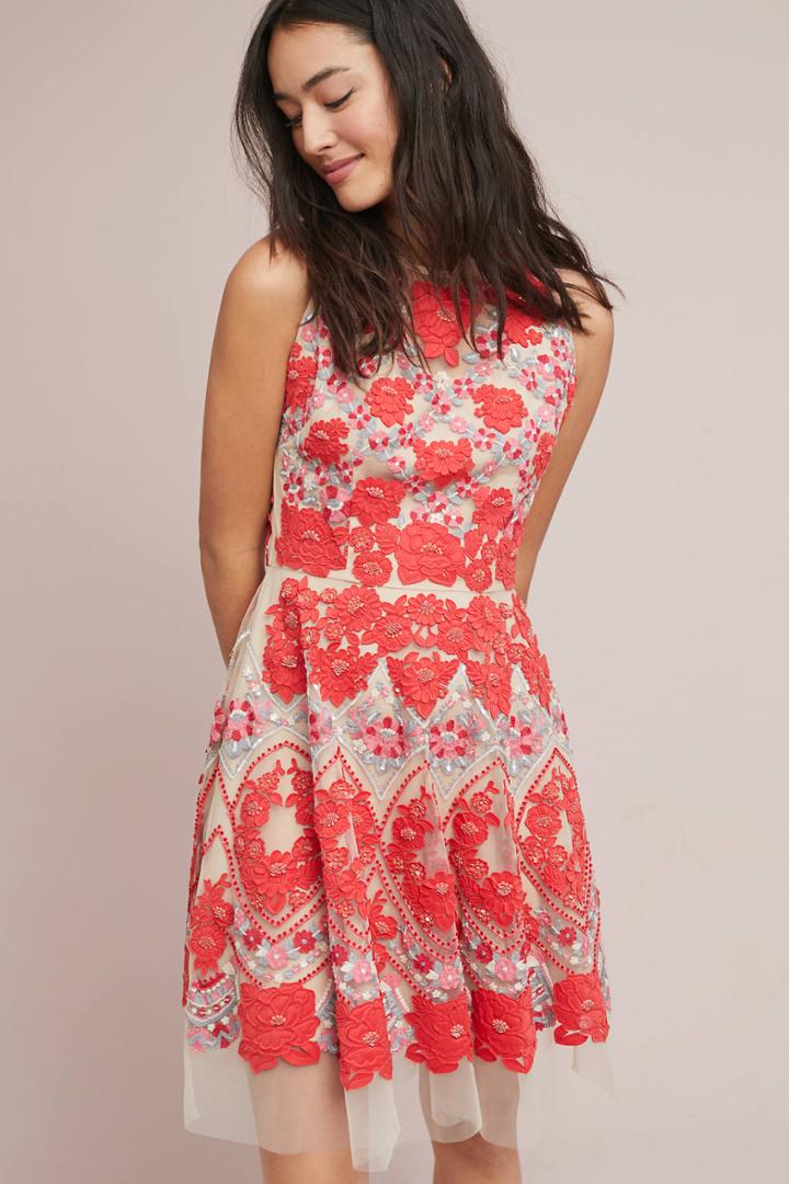 Pankaj & Nidhi Rosalina Applique Dress