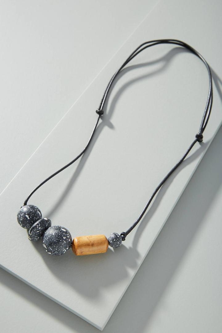 Elk Terrazzo Wood Pendant Necklace