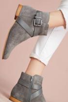 Pyramides Cross Buckle Ankle Boots