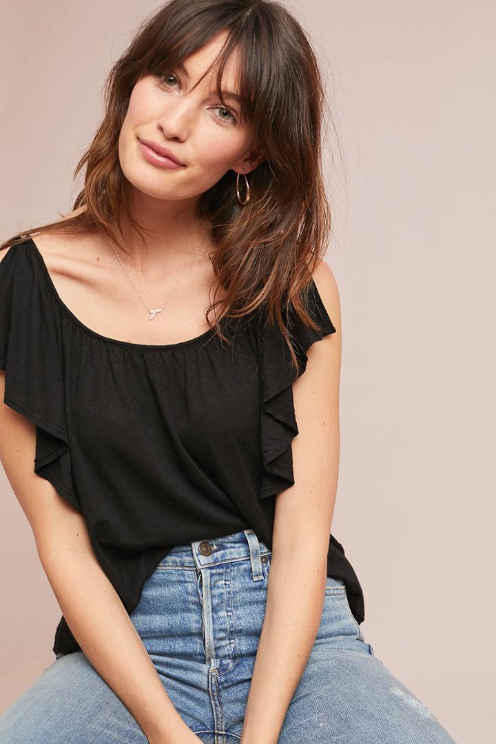 Velvet By Graham & Spencer Maree Ruffled Top