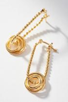 Anthropologie Braided Link Hoop Earrings