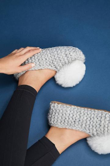 Ariana Bohling Pommed Ballerina Slippers