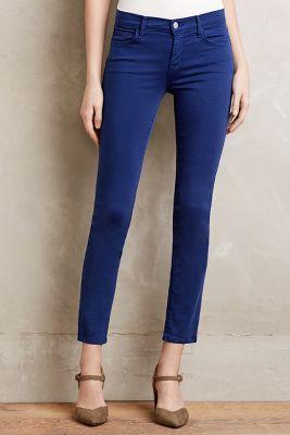 J Brand 8312 Cropped Rail Jeans Blue Print