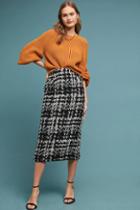 Anna Sui Tweed Pencil Skirt