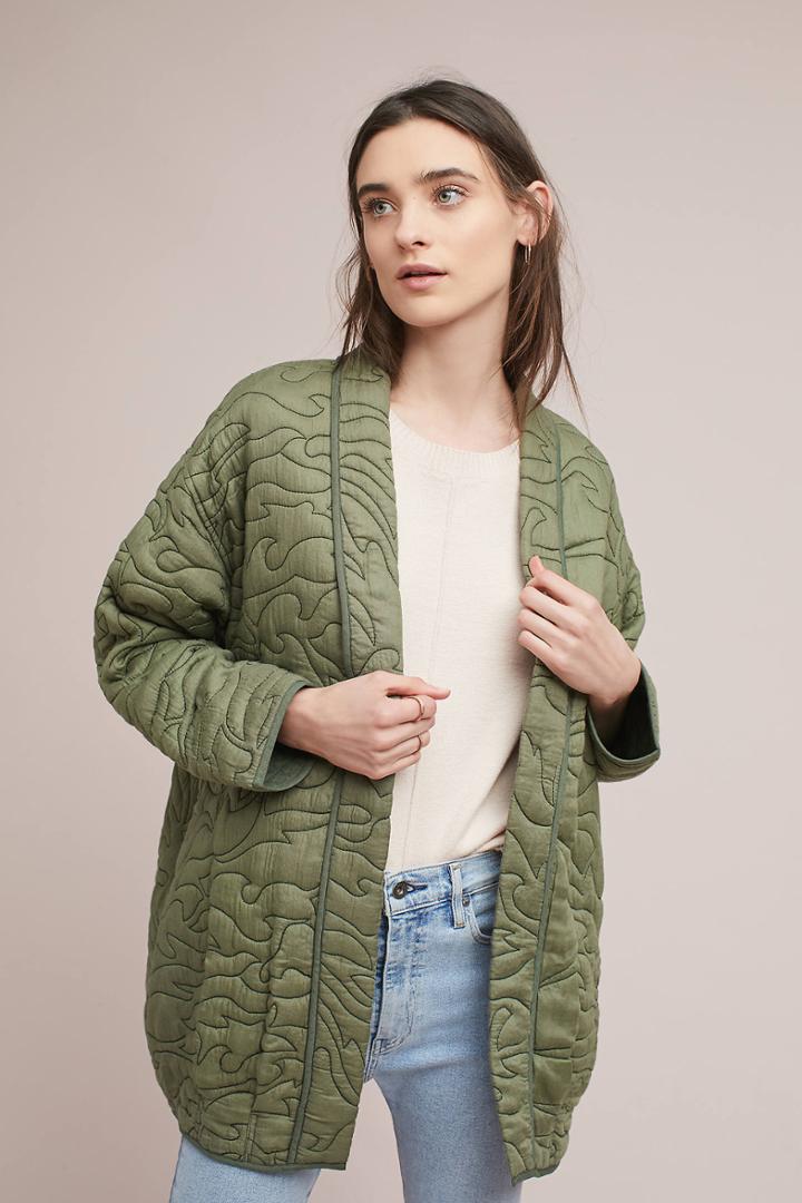 Anthropologie Quilted Kimono Jacket