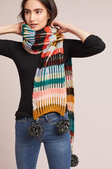 Caroline Kaufman Striped Scarf