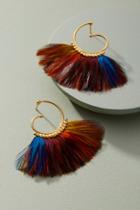 Gas Bijoux Mini Abuzios Feather Hoop Earrings