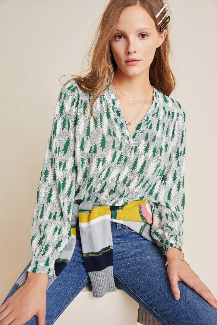 Anthropologie Marisol Ruffled Blouse
