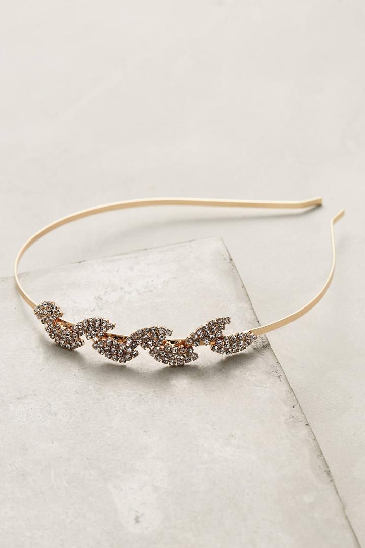 Serefina Crystal Leaf Headband