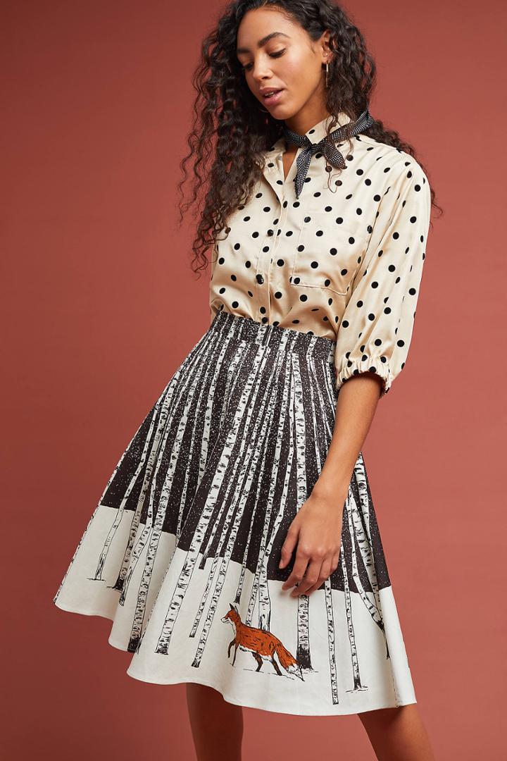 Corey Lynn Calter Winter Fox Skirt