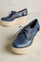 Kmb Cutout Platform Oxfords Navy