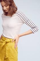 Stateside Striped Sleeves Terry Top