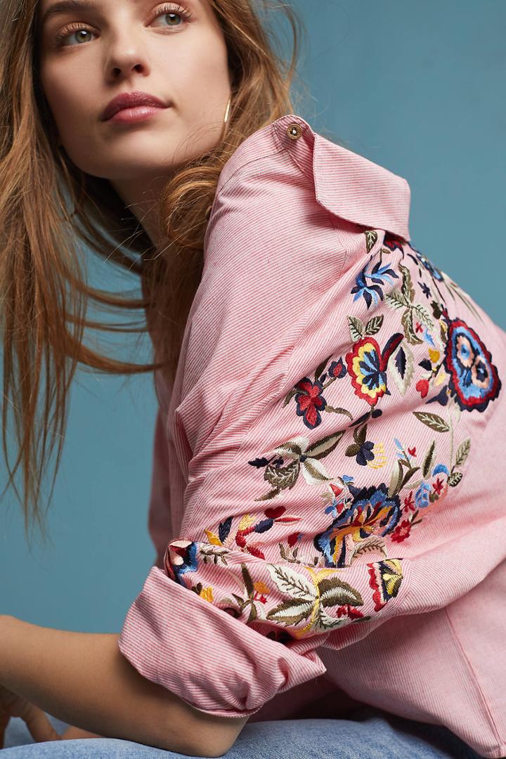 Seen Worn Kept Riley Embroidered Buttondown