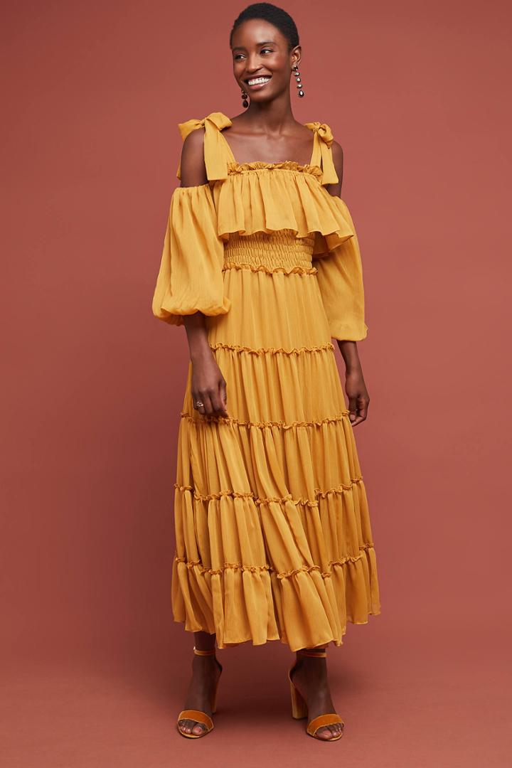 Misa Nadine Open-shoulder Dress