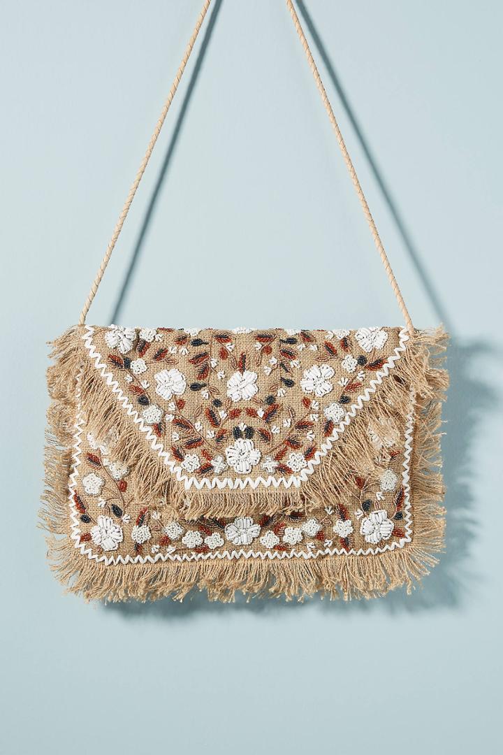 Antik Batik Kazu Raffia Crossbody Bag
