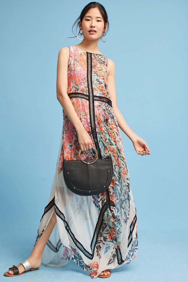 Tracy Reese City Garden Silk Maxi Dress