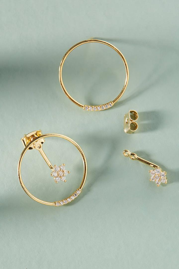 Anthropologie Floating Star Front-back Earrings