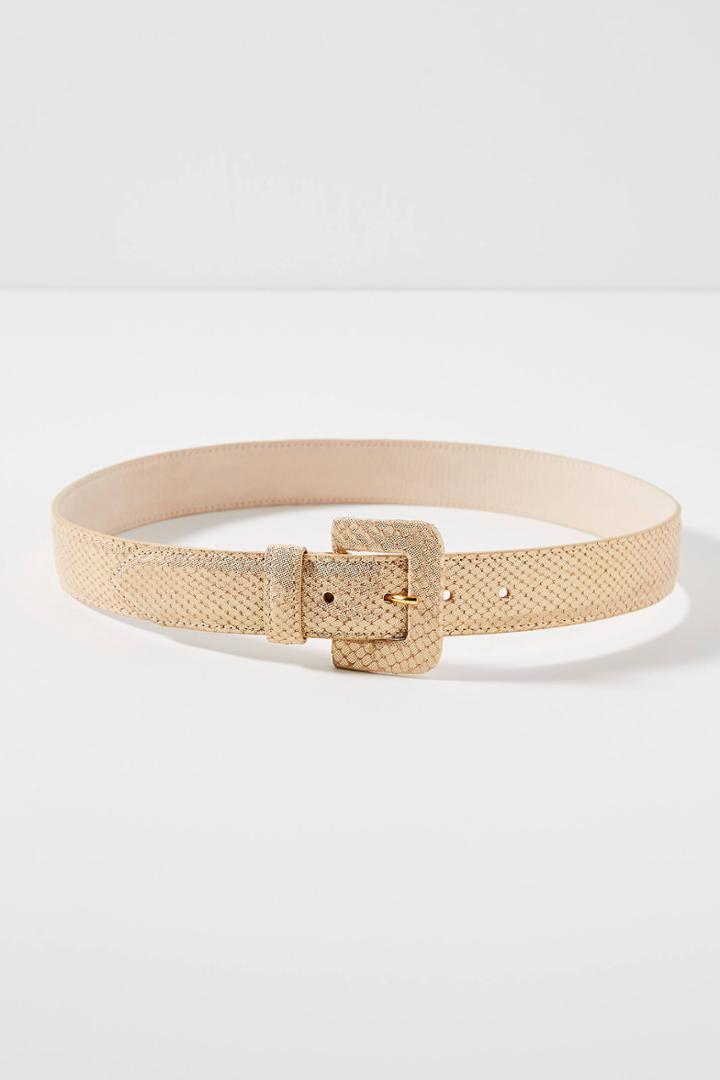 Streets Ahead Metallic Square Buckle Belt