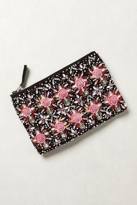 Anthropologie Espaliered Beads Pouch