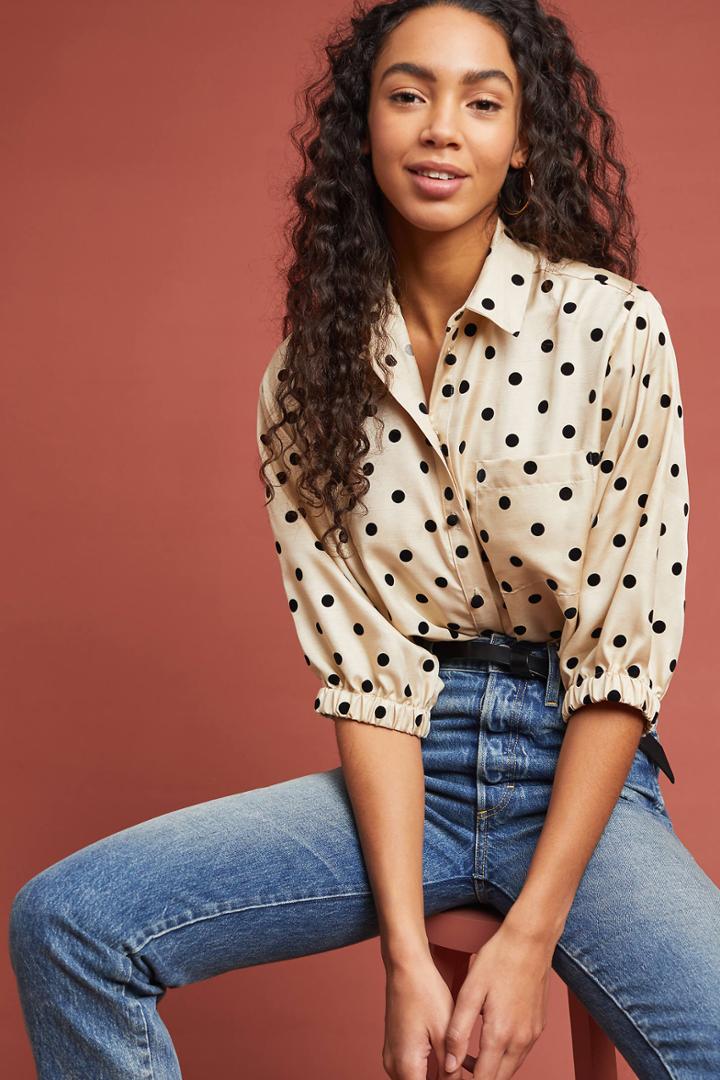 Corey Lynn Calter Polka Dot Buttondown