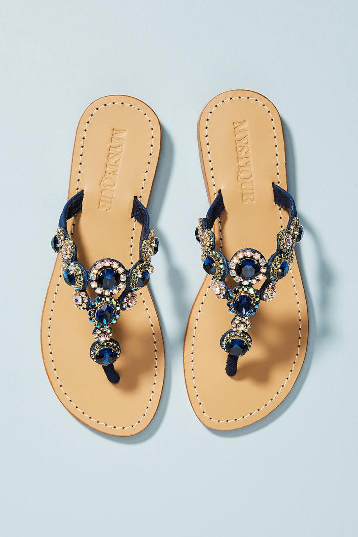 Mystique Bejewelled Thong Sandals
