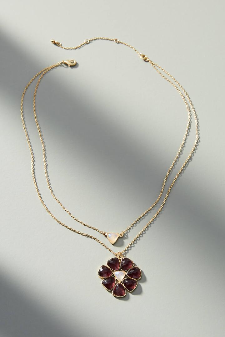 Anthropologie Blooming Mosaic Layered Necklace