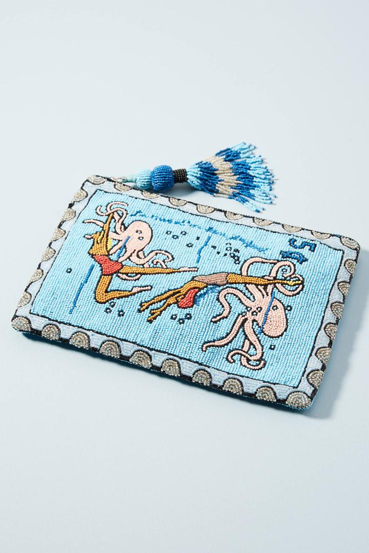 Anthropologie Beaded Postage Pouch